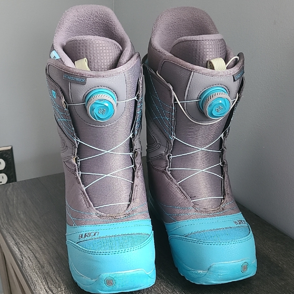Burton Gray and Blue Snowboard Boots